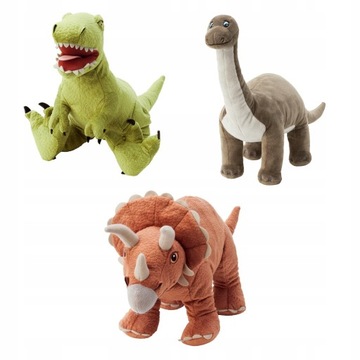DINOZAUR PLUSZOWY MASKOTKA PLUSZAK ZESTAW 3 SZTUK