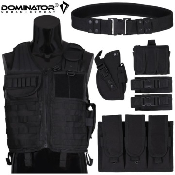 ВОЕННАЯ ТАКТИЧЕСКАЯ ЖИЛЕТКА С ПОДСУМКАМИ DOMINATOR HUSSAR PROTECTION ЧЕРНАЯ