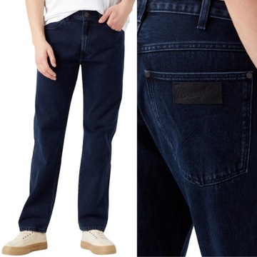 Wrangler FRONTIER Winner LUŹNE PROSTE SPODNIE JEANSOWE BEZ STRECZU W38 L32