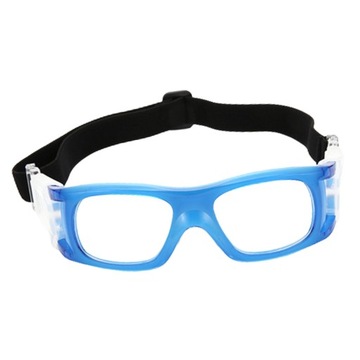 Multifunctional Basketball Glasses Anti Fog Safety Goggles Adjustable Blue