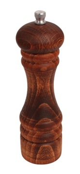 MŁYNEK DO PIEPRZU SOLI PRZYPRAW RĘCZNY DREWNIANY OLEJWOSKOWANY MAHOŃ 18 CM