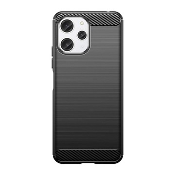 Гибкий чехол с карбоновым рисунком для Xiaomi Redmi 12 Carbon Case, черный