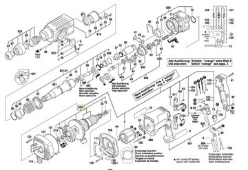 Bosch 1614010196 1614010796 wirnik + łożyska i wentylatory do GAH500DSR