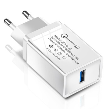 SZYBKA ŁADOWARKA SIECIOWA USB QUICK CHARGE QC 3.0