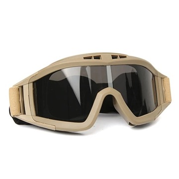 OKULARY TAKTYCZNE GOGLE WOJSKOWE OCHRONNE ASG STRZELECKIE AIRSOFT SPORTOWE