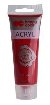 Farba akrylowa 75ml, rubin, Happy Color NR 28