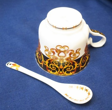 ЧАШКА В СТИЛЬ VERSACE С ЛОЖКОЙ ЛИМОЖ