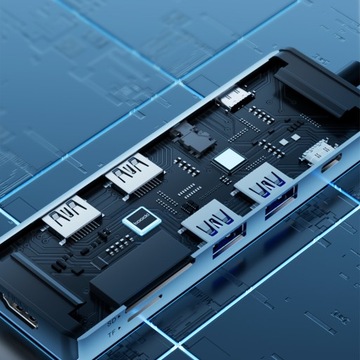 Многофункциональная док-станция Tooki 7-в-1 с адаптером USB-C HUB