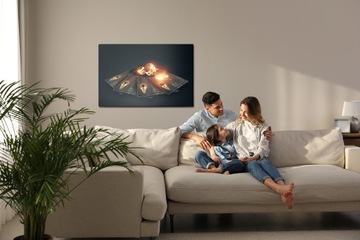 Obraz Na Płótnie do pokoju salonu Czarne Karty Do Pokera Canvas 90x60
