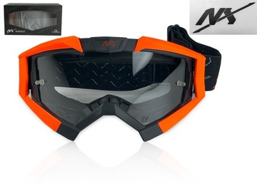 NX GOGLE MOTOCYKLOWE CROSS ANTI-FOG ATV QUAD | CERTYFIKAT| PINY POD ZRYWKI