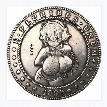Никелевая монета Хобо 1921-D, США, доллар Моргана, копия