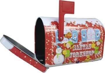 Skrzynka Pocztowa Metalowa Boże Narodzenie Prezent
