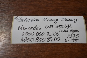 IDEALNI ULOŽENÍ AIRBAG ŘIDIČE KŮŽE OPRAVA MERCEDES W217 W222 FACELIFT 1