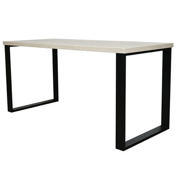 INDUSTRIALNE BIURKO LOFT 100X68 DĄB HALIFAX BIAŁY