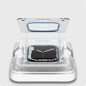 2 полноэкранных защитных стекла Spigen Ez Fit для Apple Watch 7, 8, 9, 45 мм