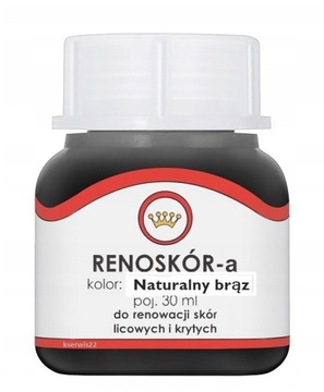 RENOSKÓR FARBA DO SKÓRY LAKIER 30ml brązowy naturalny
