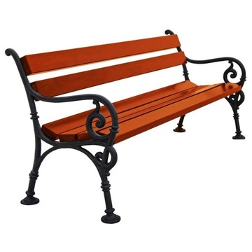 ŁAWKA ŻELIWNA Z OPARCIEM WIEDEŃSKA 180 cm