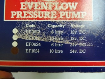 EVENFLOW EF1024 10л 24В ВОДЯНОЙ НАСОС ДЛЯ КАМЕРЫ