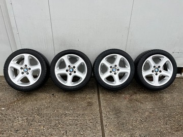 Alufelgi KPL BMW 7,5Jx17 ET40 72,6 E46 E90 E87 + ZIMÓWKI Targum 225/45 R17