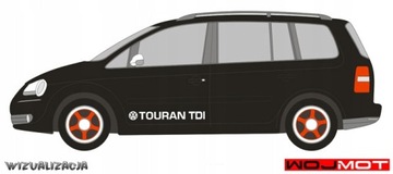 Наклейки на двери автомобиля VW TOURAN различного дизайна
