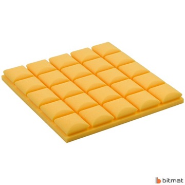 Mata akustyczna wygłuszająca panel akustyczny kostka żółta zestaw 4m2