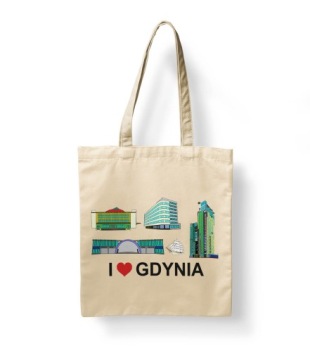 Сумка из органического хлопка с городским принтом