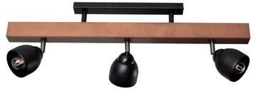 LAMPA PLAFON SUFITOWY 022-3PR LED DREWNO METAL