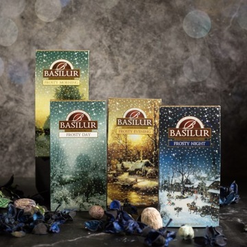 Basilur FROSTY MORNING herbata czarna ŚWIĄTECZNA liściasta 100g na PREZENT