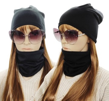 КОМПЛЕКТ ШАПКИ БАНДАНА ЖЕНСКАЯ МУЖСКАЯ, ХЛОПОК