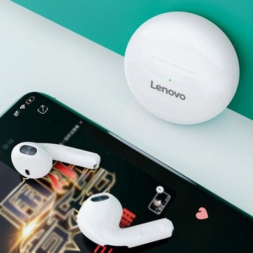 БЕСПРОВОДНЫЕ НАУШНИКИ LENOVO HT38 ОРИГИНАЛ 2024 ГОДА С POWERBANK-ВКЛАДЫШАМИ