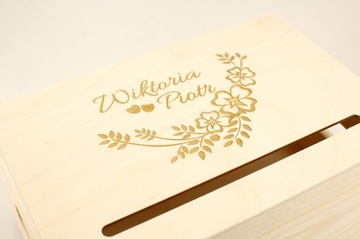 Конверт-шкатулка - маленький, деревянный, гравировка, свадебный