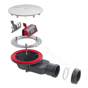 Сверхнизкий слив для душа с диаметром сифона 90 ХРОМ