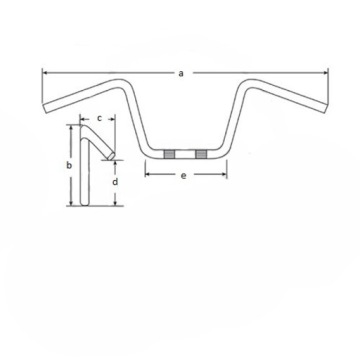 РУЛЬ TRW MOTO ДИАМЕТР 22 ММ СТАЛЬ ХРОМ