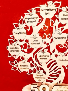Гравированная елка на день рождения, дерево счастья