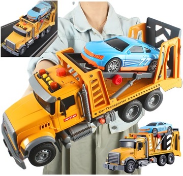 Auto Laweta Tir Pomoc Drogowa z Napędem Dźwiękiem i Światłami + Auto