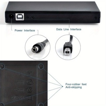 Внешний привод CD-DVD, тонкий портативный внешний привод CD-RW DVD-RWr USB 2.0