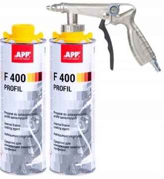 2 X App profil F400 1l do profili zamkniętych Bursztyn + PISTOLET