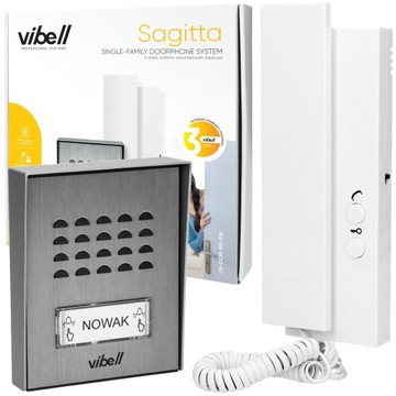 DOMOFON DO FURTKI BRAMY 2-ŻYŁOWY NATYNKOWY Z DASZKIEM ALUMINIUM