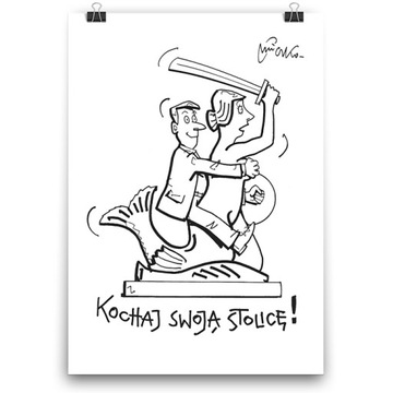 PLAKAT KOCHAJ STOLICĘ WARSZAWA B2 ANDRZEJ MLECZKO