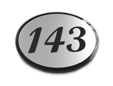 numerki NUMEREK NA DRZWI hotel 5x4 + PLEKSI 10 szt
