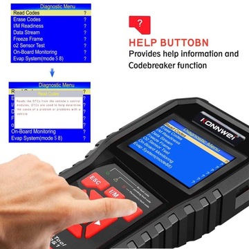KW850 OBD II Автомобильный диагностический сканер Универсальный автомобильный сканер для считывания кодов
