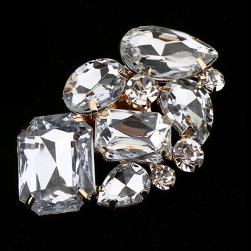 Kryształowe kolczyki z kokardką i kryształkami Rhinestone do butów ślubnych