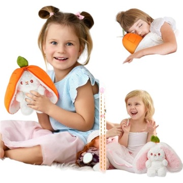 ПЛЮШЕВАЯ ИГРУШКА-МАСКОТ УШКИ КРОЛИКА-МОРКОВКИ 2в1 35 см БОЛЬШАЯ ПЛЮШ-МОРКОВЬ