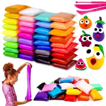 MAGICZNA PIANKOLINA MASA PLASTYCZNA ZESTAW 60szt