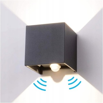 Czujnik ruchu LAMPA ŚCIENNA ZEWNĘTRZNA KINKIET LED