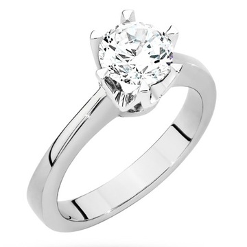 PIĘKNY ZŁOTY PIERŚCIONEK 585 z BRYLANTEM 1,00ct