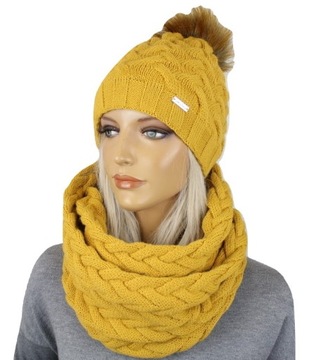 КОМПЛЕКТ ЖЕНСКИЙ, ШАПКА ЖЕНСКАЯ + ШАРФ ШАРФ
