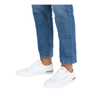 TOMMY HILFIGER BUTY MĘSKIE CORPORATE VULC CANVAS BIAŁE r.44