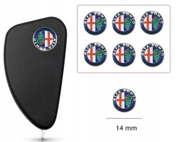 LOGO HLINÍK ZNAK KLÍČ OVLÁDAČE ALFA ROMEO 14MM