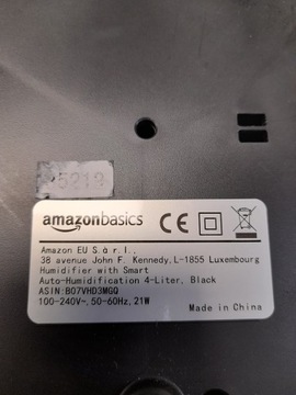 Z5934 Amazon Basics Увлажнитель воздуха 4л, черный